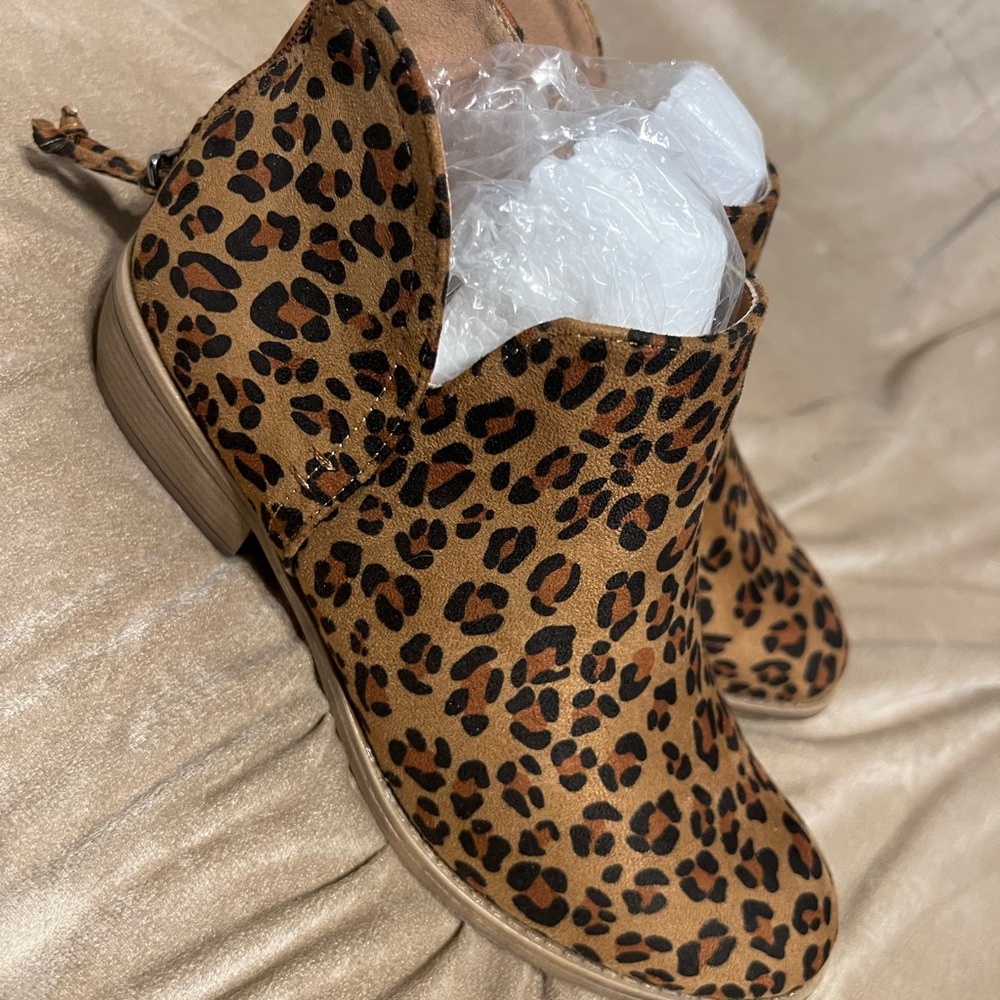 Leopard Print Ankle Boots